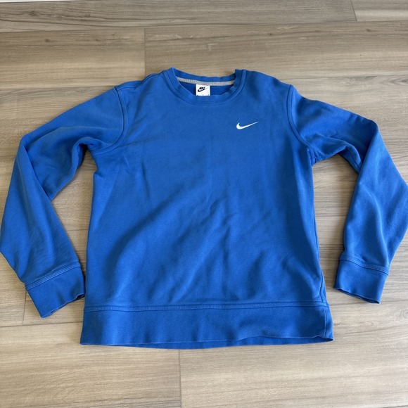 Nike Other - Nike Sweater Mens‎ M Crewneck Pullover Swoosh Embroidered AA3177-403 Royal Blue